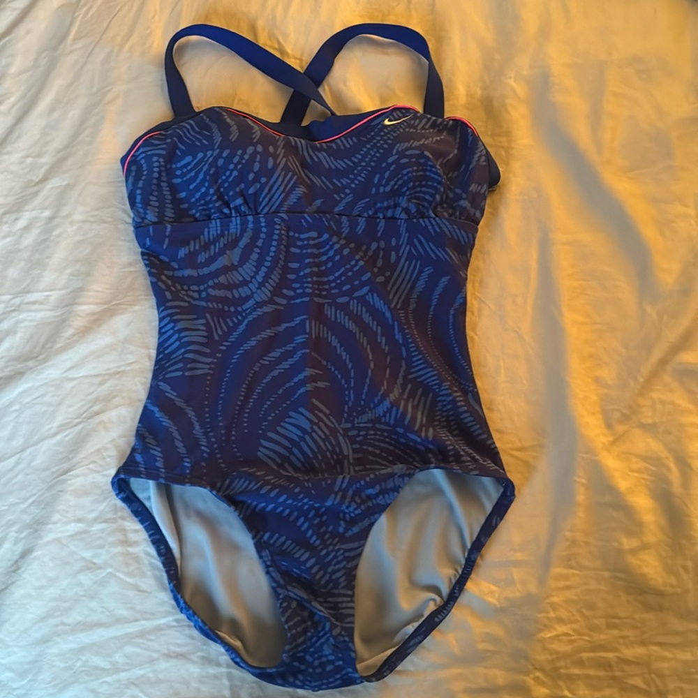 Nike One Pierce Blue Swimsuit